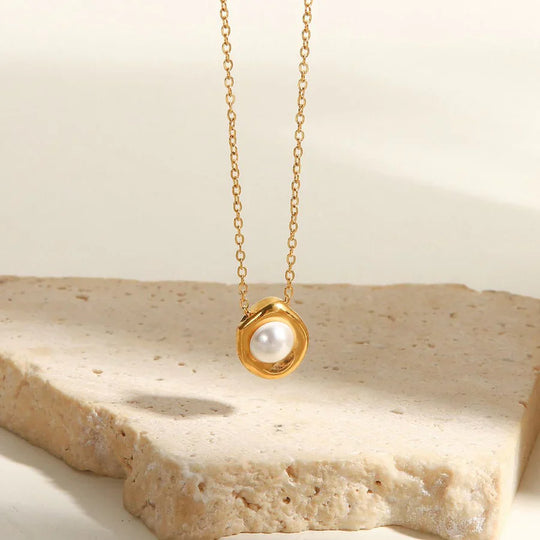 Gold Plated Saltwater Pearl Necklace