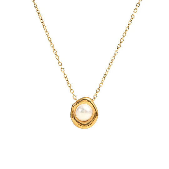 Gold Plated Saltwater Pearl Necklace